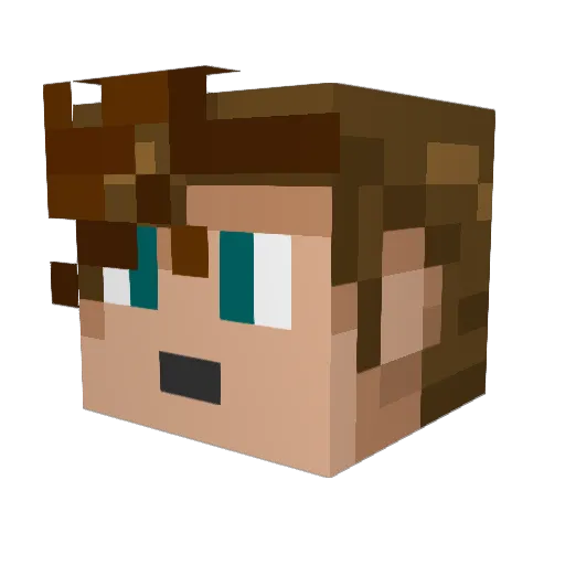 Kain_Wolf Minecraft avatar head, 3D render