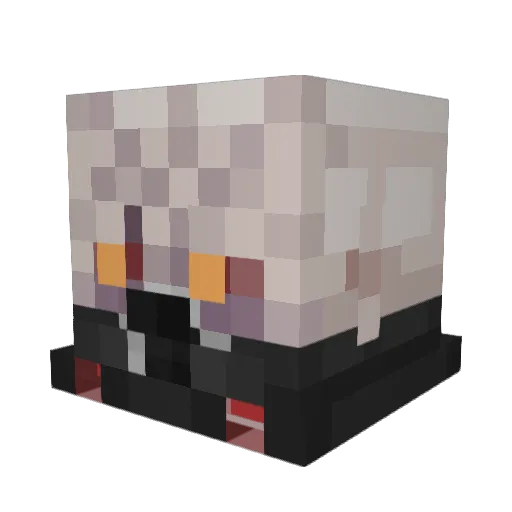 Kainowski Minecraft avatar head, 3D render