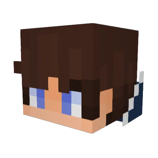 Kainxs Minecraft avatar head, 3D render