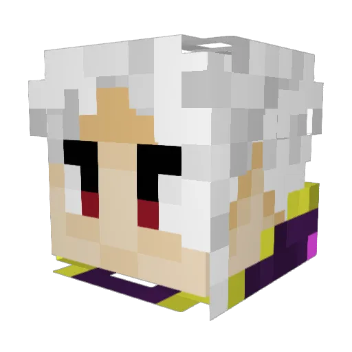 Kaio808 Minecraft avatar head, 3D render