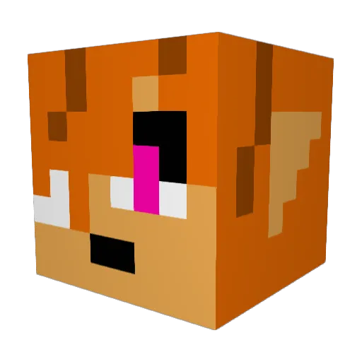 Kaipeix Minecraft avatar head, 3D render