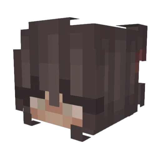 Kaipxige Minecraft avatar head, 3D render