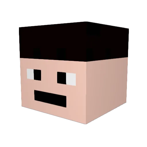 KaiqueHGC Minecraft avatar head, 3D render