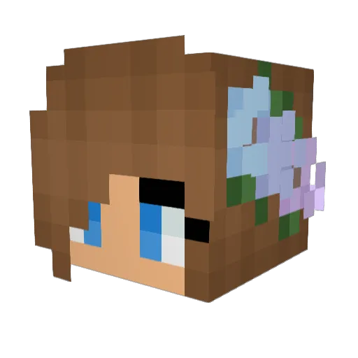 Kairi24 Minecraft avatar head, 3D render