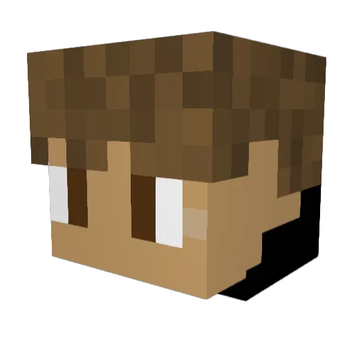 Kairi48 Minecraft avatar head, 3D render