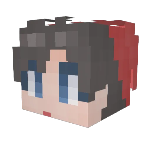 Kairofe Minecraft avatar head, 3D render