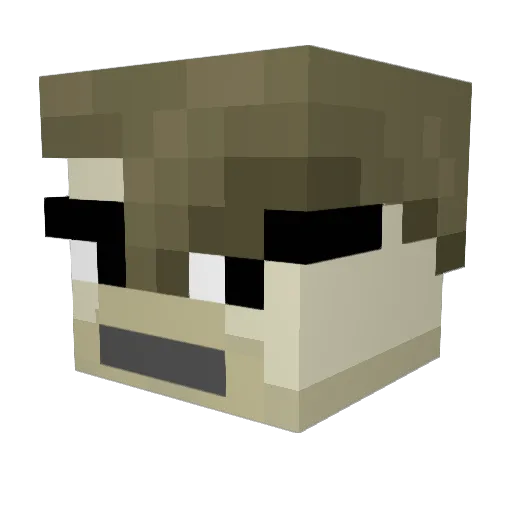 KairotoLIVE Minecraft avatar head, 3D render