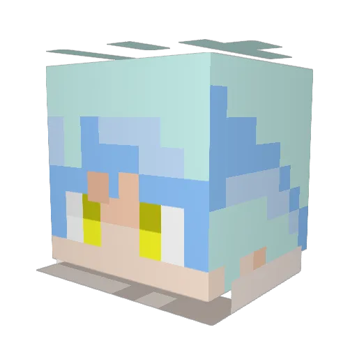 Kairu101 Minecraft avatar head, 3D render