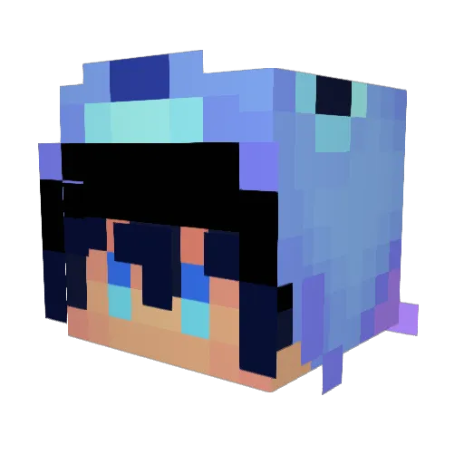 Kaisadino Minecraft avatar head, 3D render