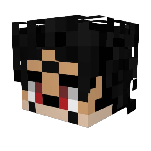 Kaiseerr Minecraft avatar head, 3D render