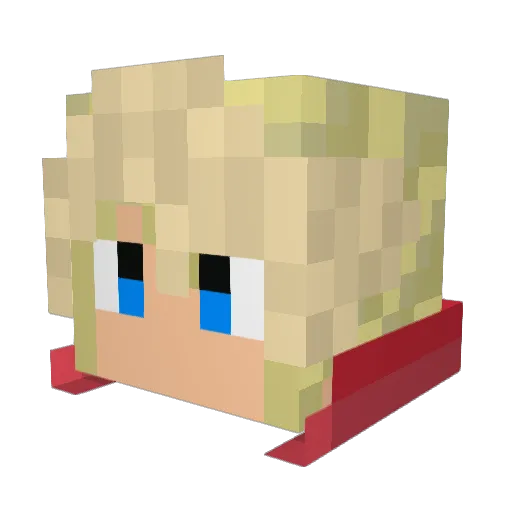 Kaiser322 Minecraft avatar head, 3D render