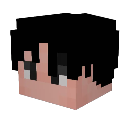 KaiserHan Minecraft avatar head, 3D render