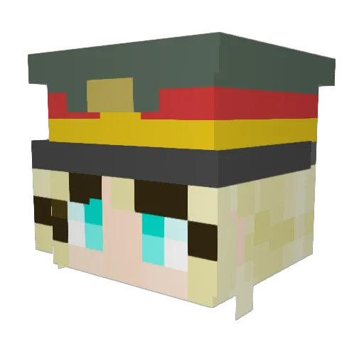 KaiserKaz Minecraft avatar head, 3D render