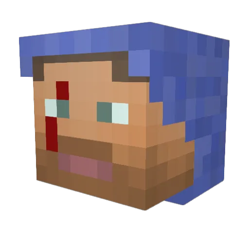 KaiserMayhem Minecraft avatar head, 3D render