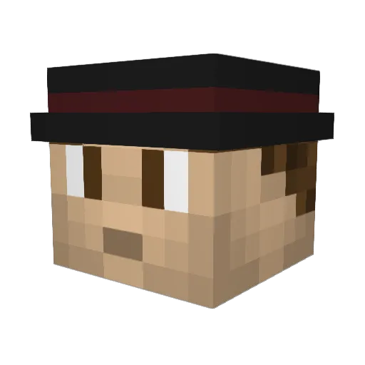 KaiserZeek Minecraft avatar head, 3D render