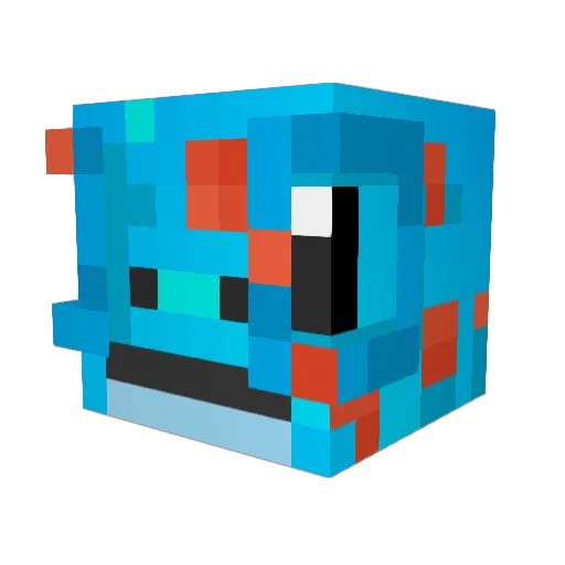 Kaisercorrupt Minecraft avatar head, 3D render