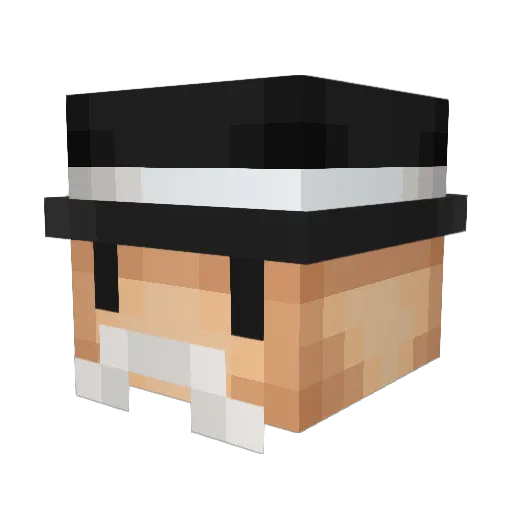 Kaiserkrunch Minecraft avatar head, 3D render