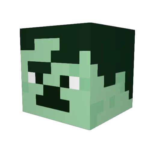 KaiserofChaos Minecraft avatar head, 3D render