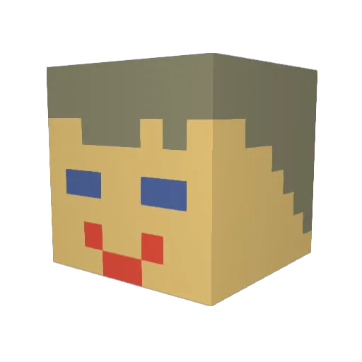 Kaisersw Minecraft avatar head, 3D render