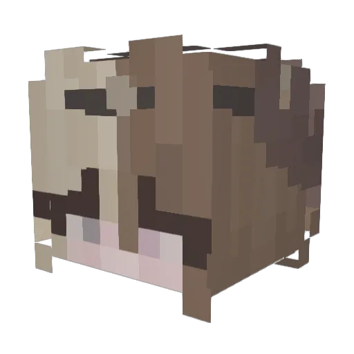 Kaisha_White Minecraft avatar head, 3D render