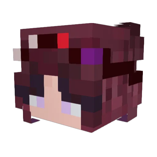 Kaismake Minecraft avatar head, 3D render