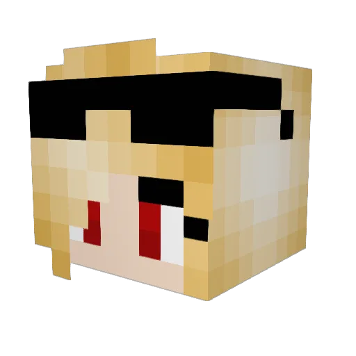 Kaisna Minecraft avatar head, 3D render