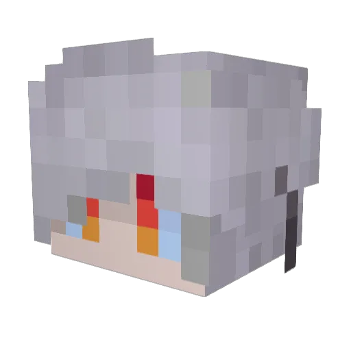 Kaissics_Walker Minecraft avatar head, 3D render