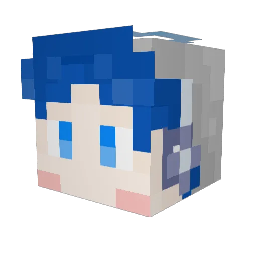Kaist233 Minecraft avatar head, 3D render