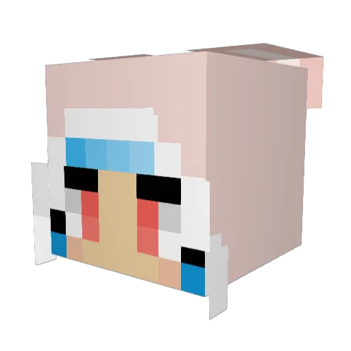Kaitlyn02 Minecraft avatar head, 3D render