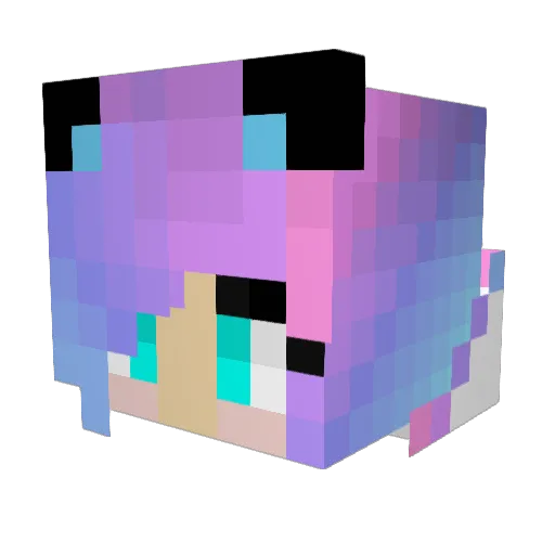 KaitlynRose Minecraft avatar head, 3D render