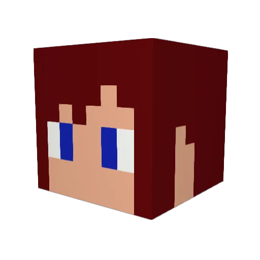 Kaito0372 Minecraft avatar head, 3D render