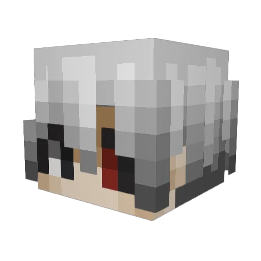 Kaito1tv Minecraft avatar head, 3D render