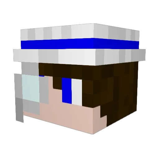 KaitoAri Minecraft avatar head, 3D render