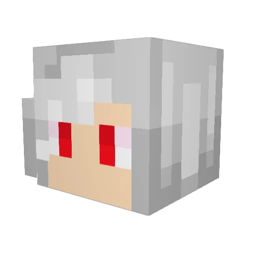 KaitoBerry Minecraft avatar head, 3D render