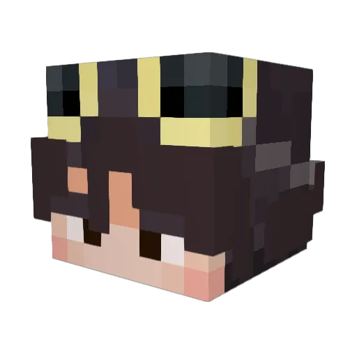 KaitoHi Minecraft avatar head, 3D render