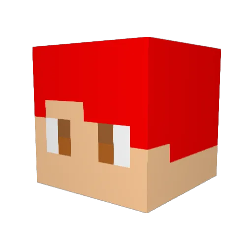 KaitoRPG Minecraft avatar head, 3D render