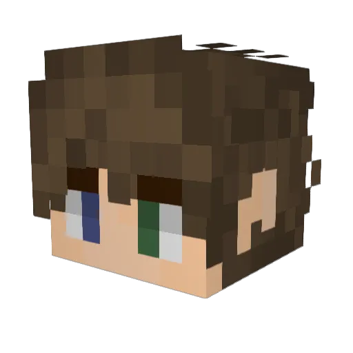 KaitoTM Minecraft avatar head, 3D render
