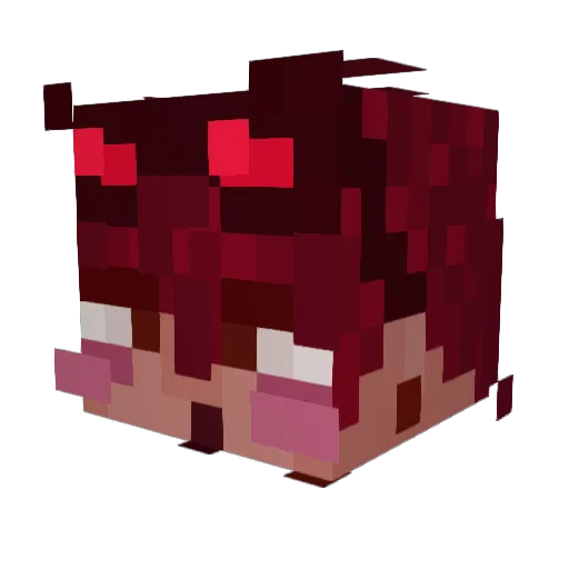 KaitoX5 Minecraft avatar head, 3D render