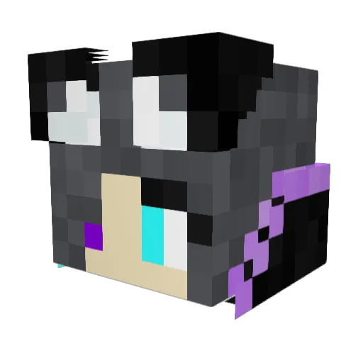 Kaito_777 Minecraft avatar head, 3D render