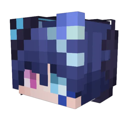 Kaitoer Minecraft avatar head, 3D render