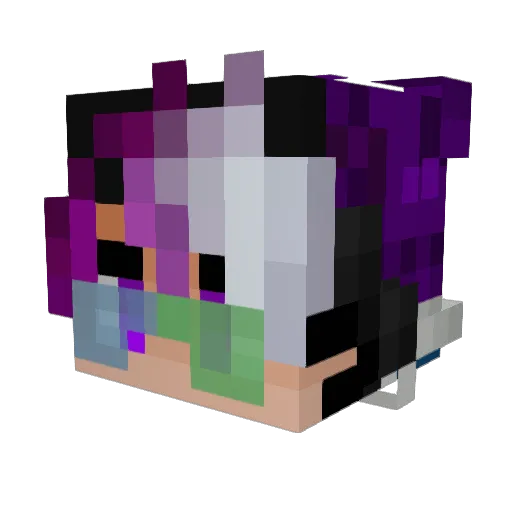 Kaitomancer Minecraft avatar head, 3D render