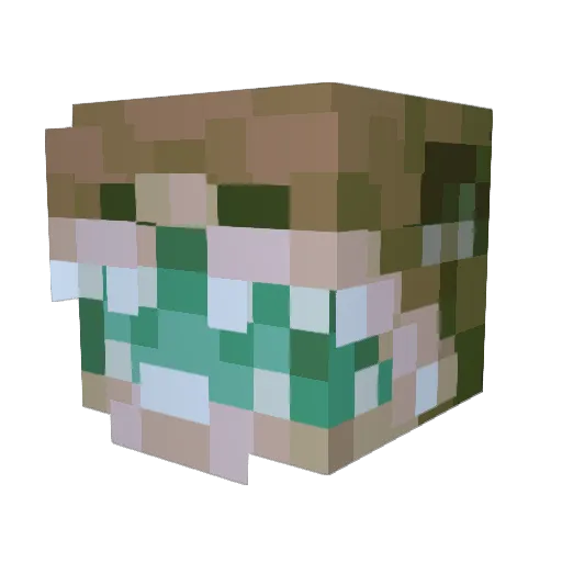 Kaitoram Minecraft avatar head, 3D render