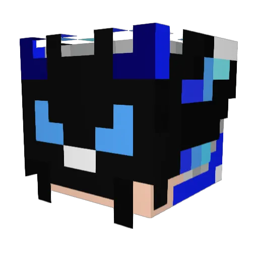 Kaitou_phi Minecraft avatar head, 3D render