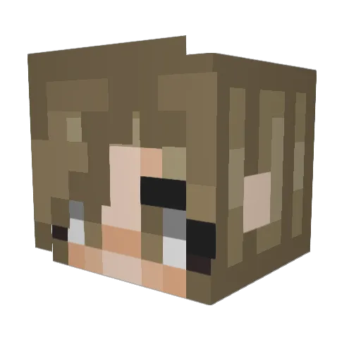 Kaittheo Minecraft avatar head, 3D render