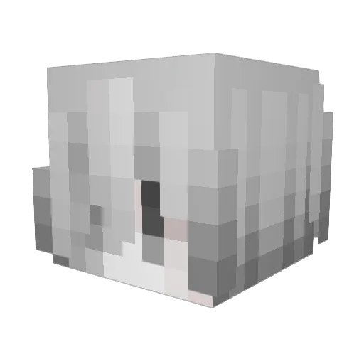Kaitu Minecraft avatar head, 3D render