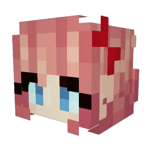 KaityDawn Minecraft avatar head, 3D render