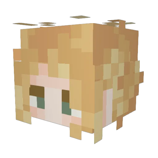 Kaitynom2 Minecraft avatar head, 3D render