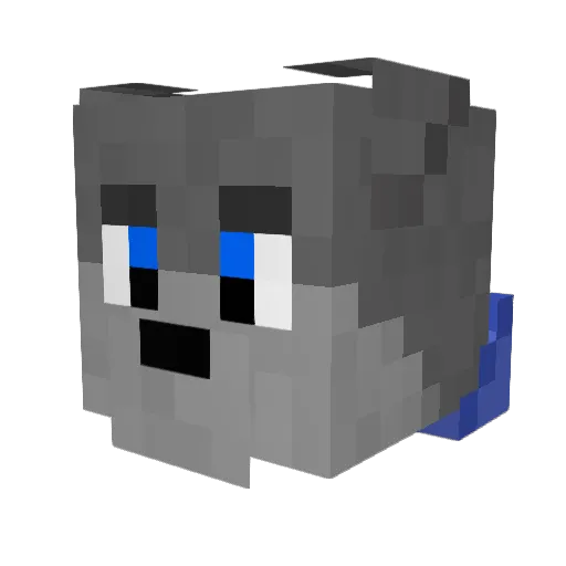Kaius_Lightpaw Minecraft avatar head, 3D render