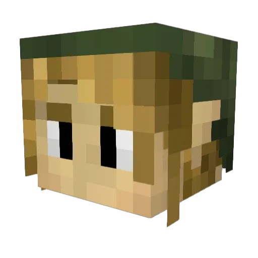 Kaival Minecraft avatar head, 3D render
