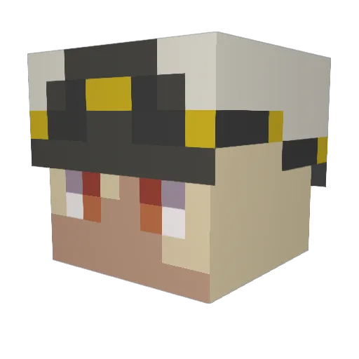 Kaiwhyass Minecraft avatar head, 3D render